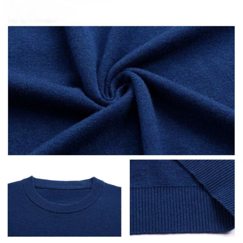 Vintage Knitted Sweater Men Autumn Winter Turtleneck Slim Fit Bottoming Sweater Casual Heavy Thick Soft Comfortable Pullovers