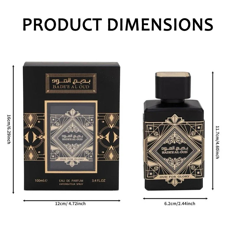 100ml Original BADEE AL OUD HONOR GLORY Men's Perfume Long Lasting Fragrance High Quality Arabic Perfume for Both Men and Women