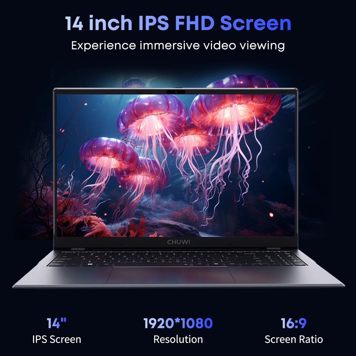 CHUWI GemiBook XPro Laptop 8GB RAM 256GB SSD Intel N100 Laptops 14.1 Inch 1920X1080 FHD Display Cooling Fan Windows 11 Notebook